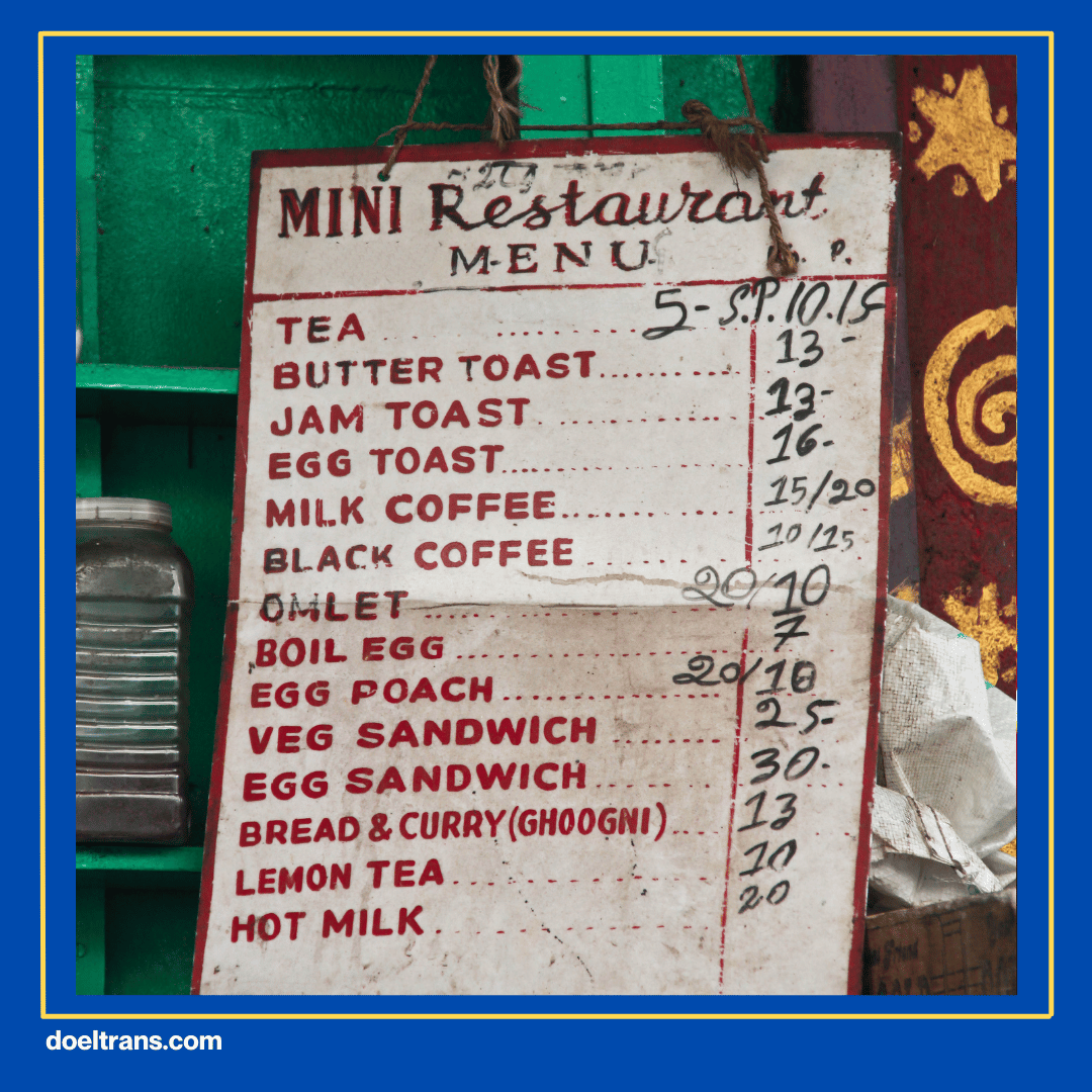 Bandingkan Harga dan Menu.