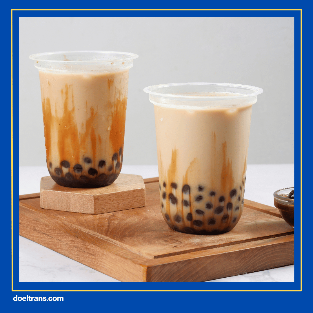 Minuman Teh Susu dan Buah Segar